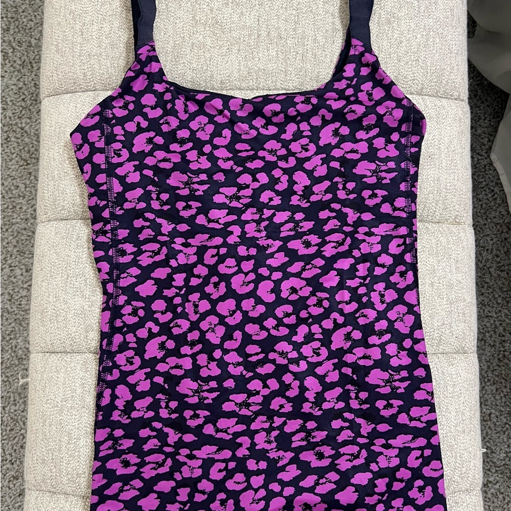 Lululemon Purple and Black Leopard Print Top w/bag